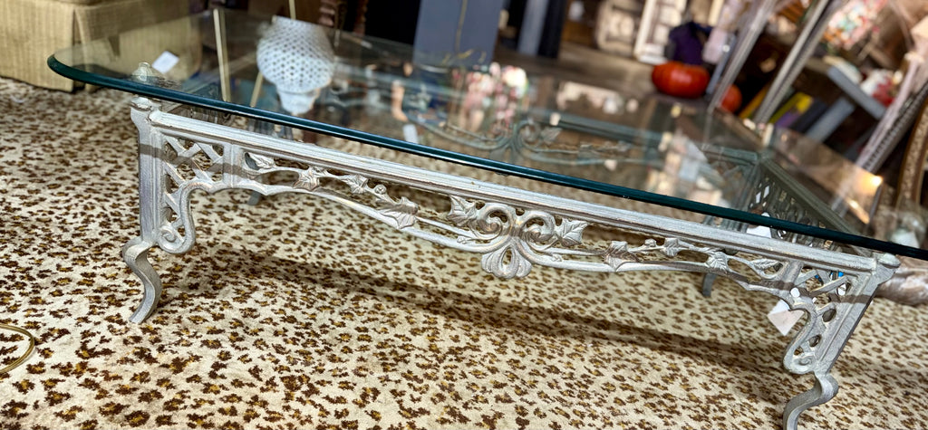 Wrought Iron Glass Top Table