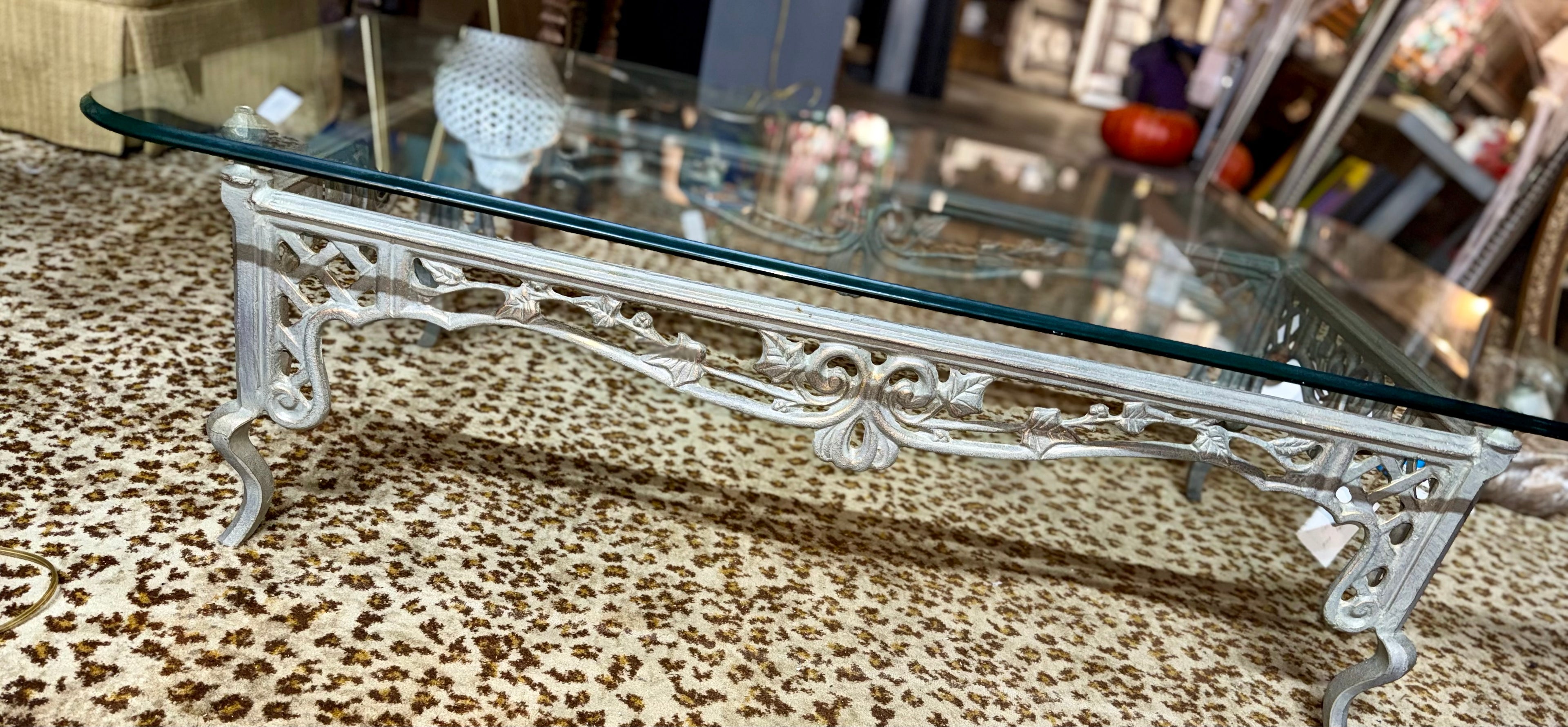 Wrought Iron Glass Top Table