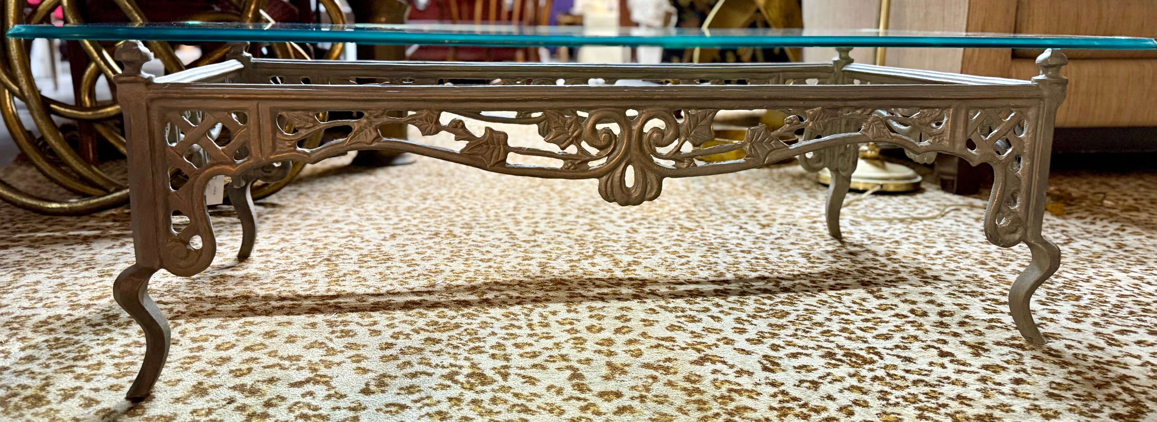 Wrought Iron Glass Top Table