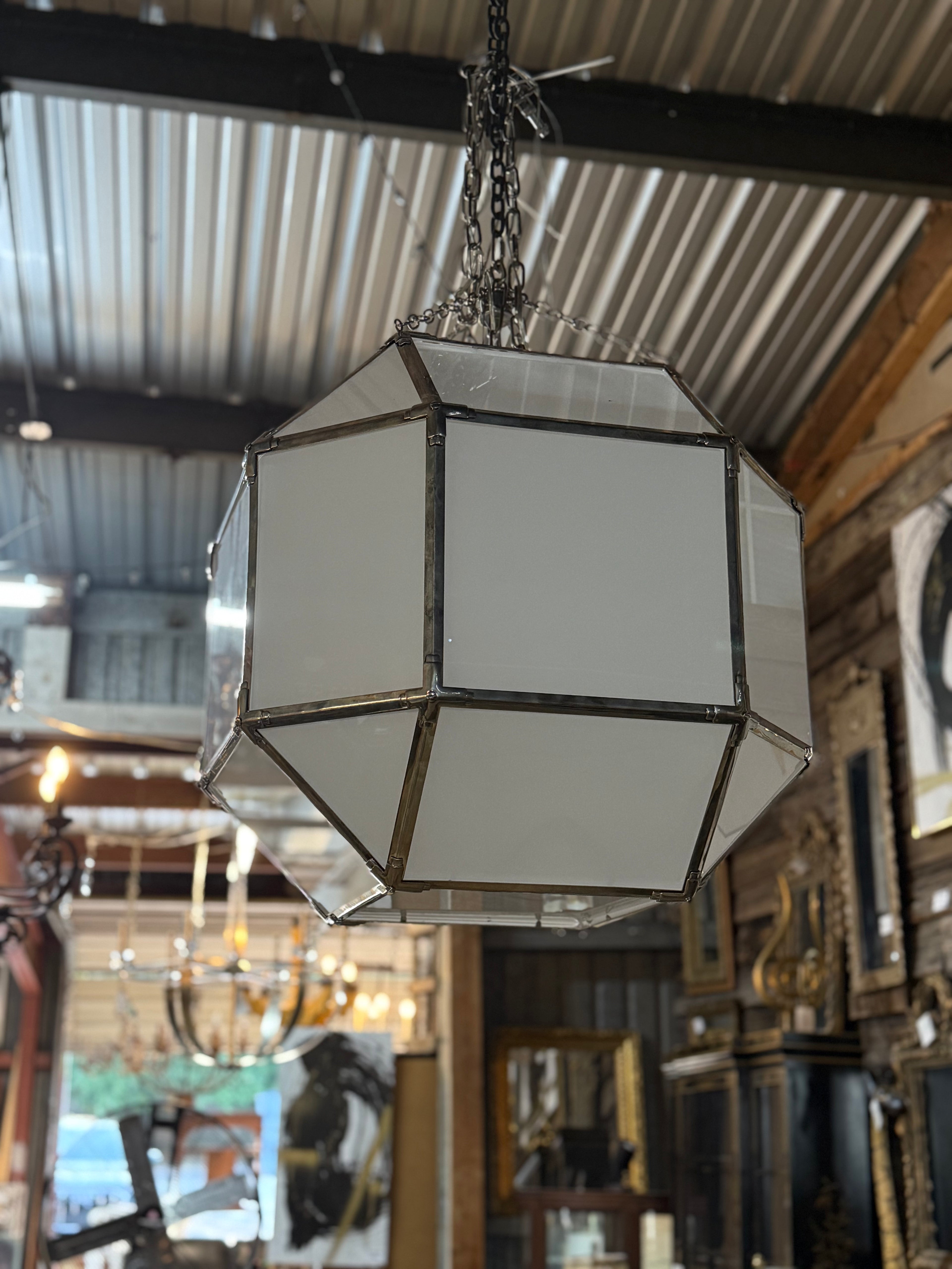 Suzanne Kasler Morris Lantern in Polished Nickel by Visual Comfort Signature