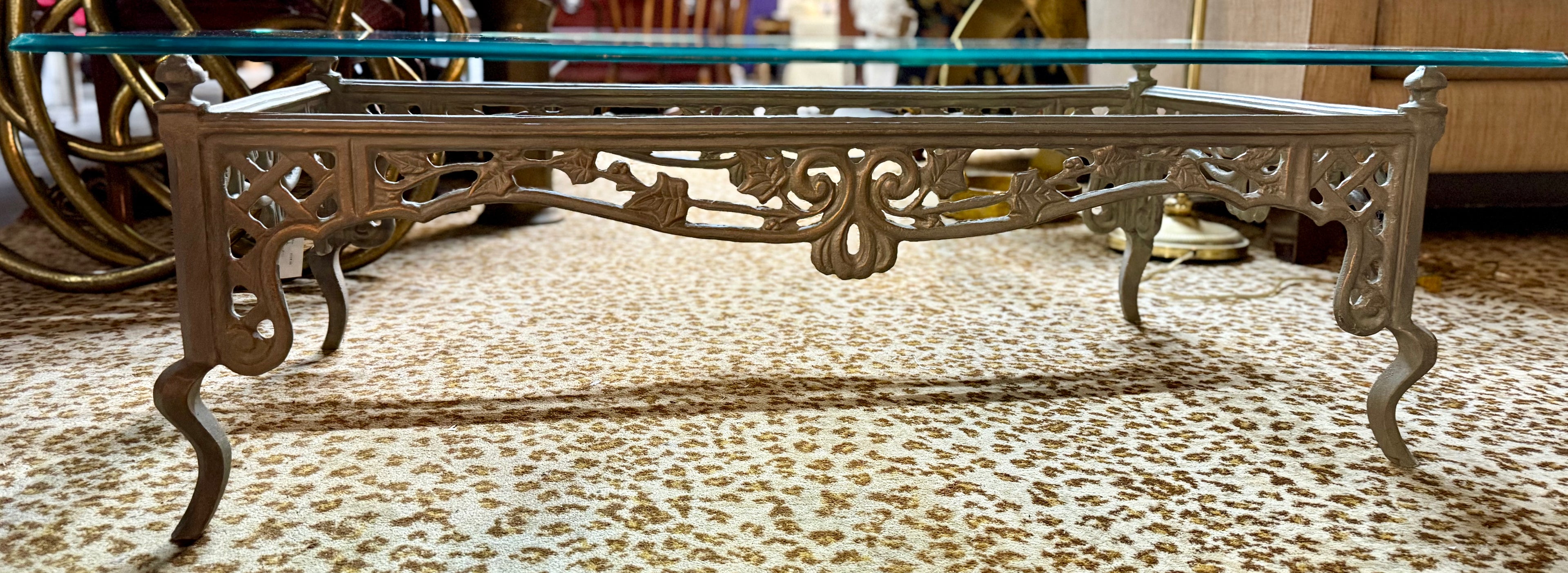 Wrought Iron Glass Top Table