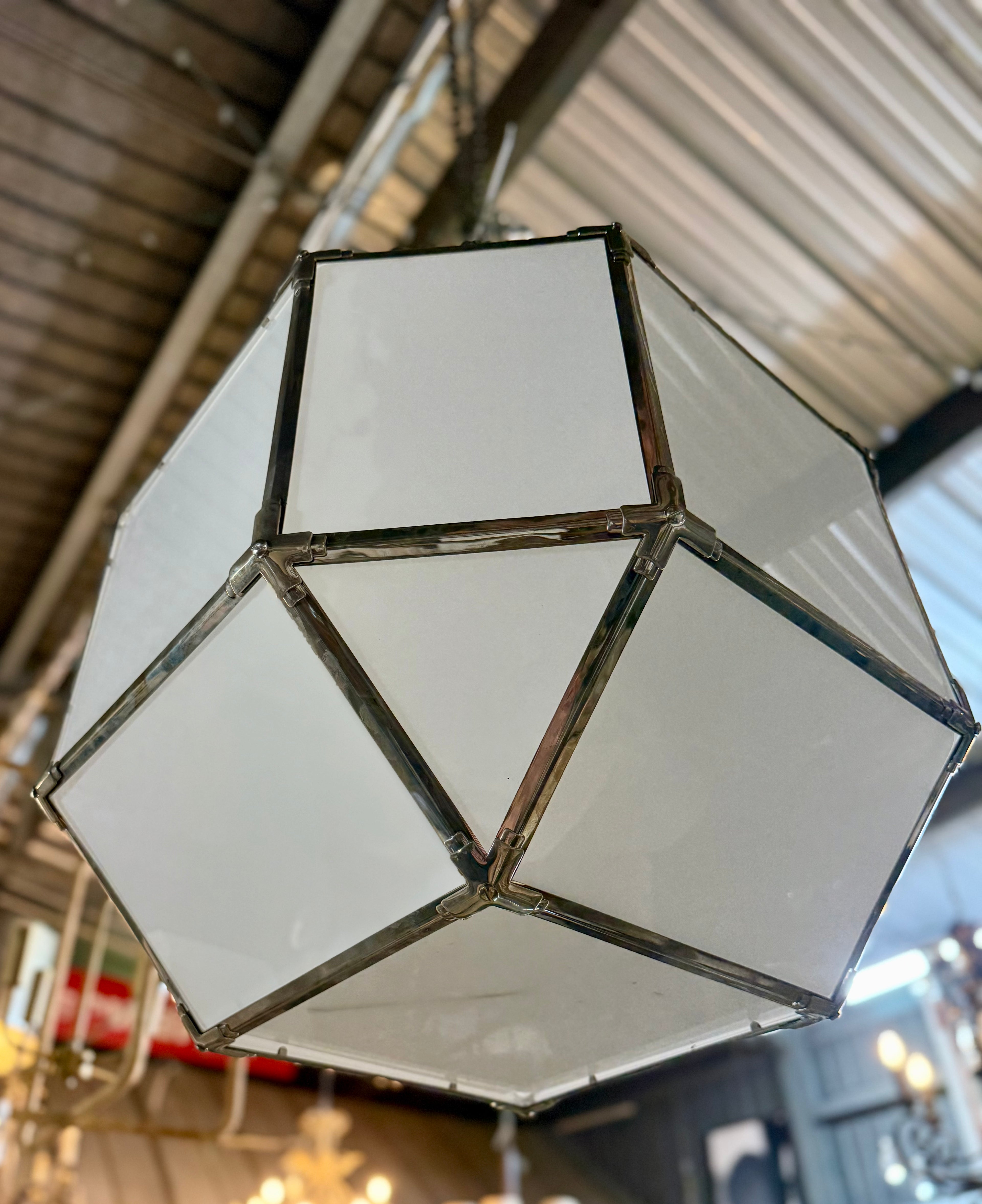 Suzanne Kasler Morris Lantern in Polished Nickel by Visual Comfort Signature