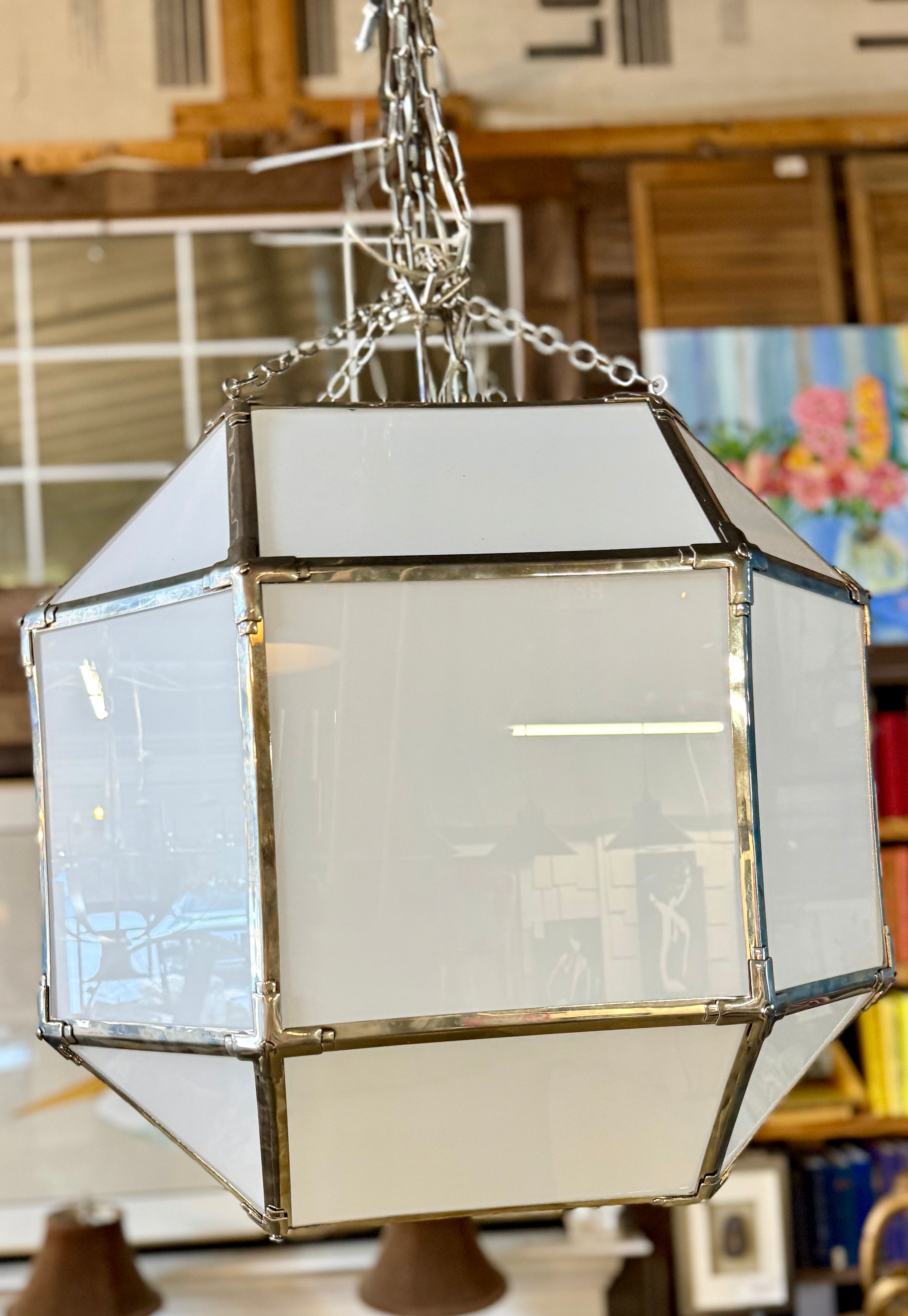 Suzanne Kasler Morris Lantern in Polished Nickel by Visual Comfort Signature